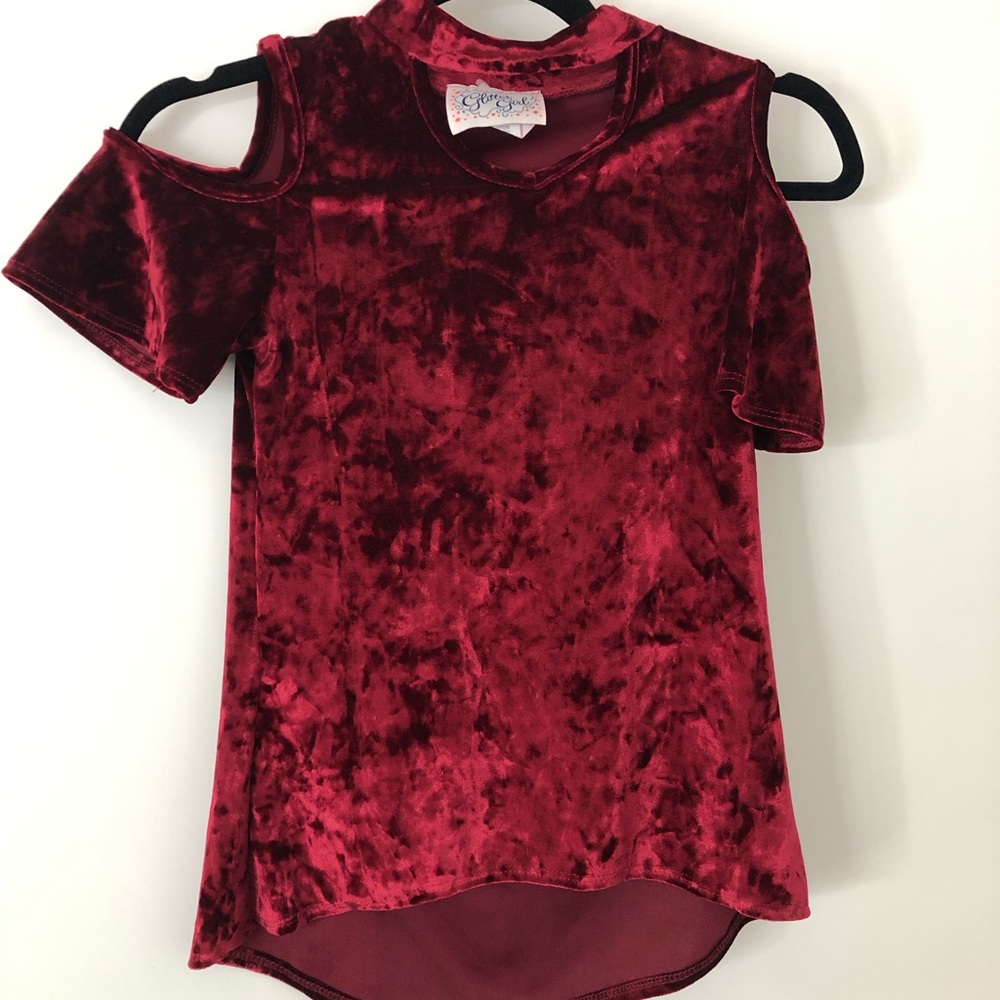 Velvet red top